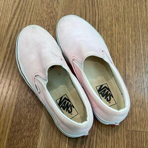 Pink slip on vans size 8.5 women’s